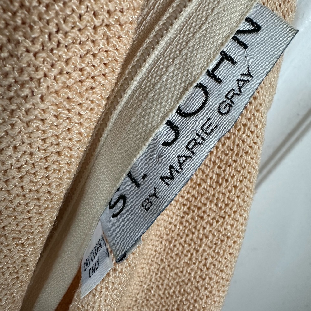 ST. John by Marie Gray size 8 knit dress v-neck studded sequin long sleeve - Picture 5 of 8